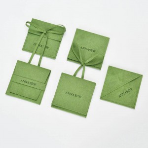 Factory wholesale Green Custom jewelry pouch From OTW packaging