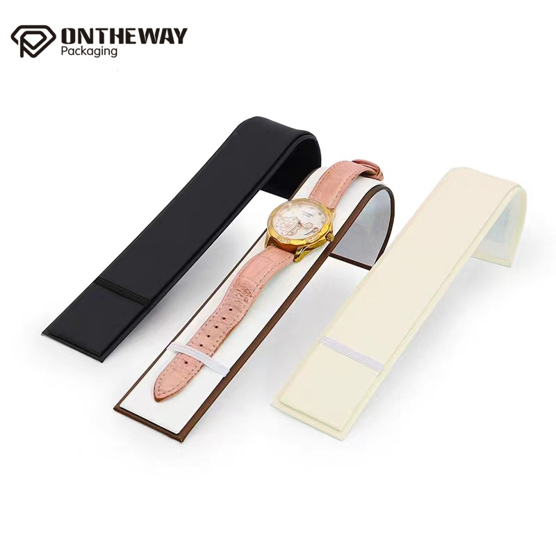 Popular Pu leather wrap metal display stand for watch